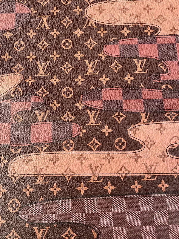 Louis Vuitton patterned fabric with monogram design