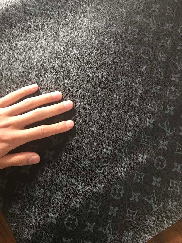 Classic black grey Louis Vuitton LV Designer Leather custom leather fabric for bag leather, sofa leather