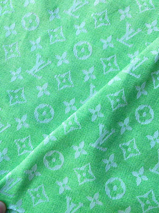 Fresh Green Louis Vuitton Designer Fabric