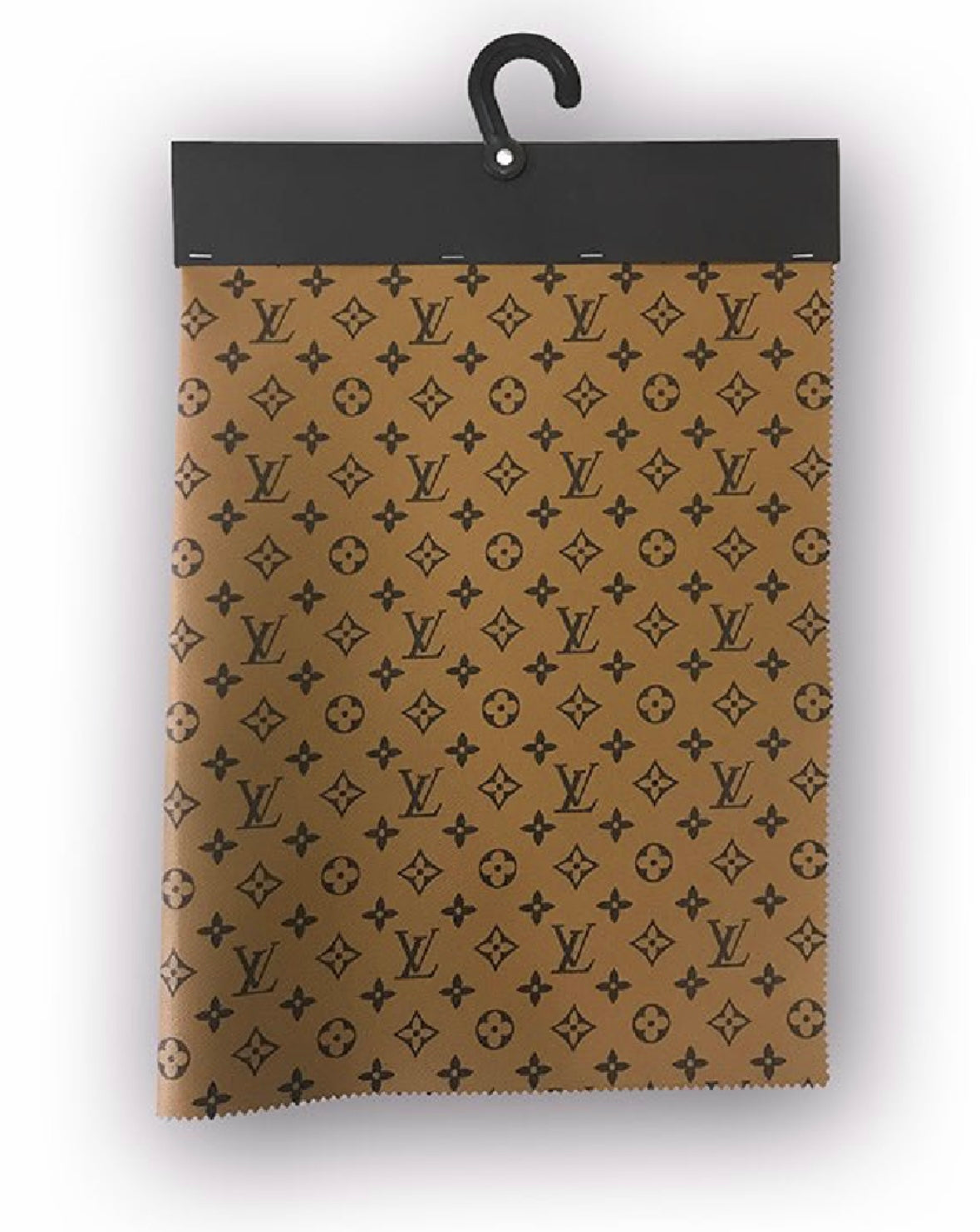 Brown background lv faux leather louis vuitton designer fabric for bag