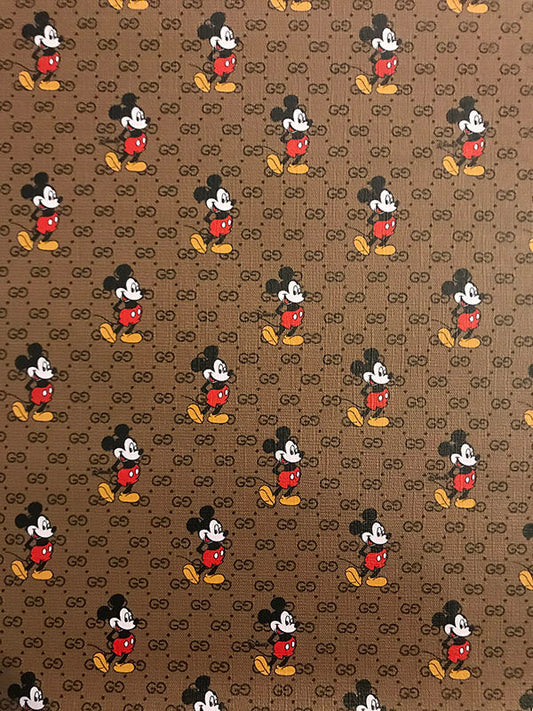 Hot Sale New Trending Gucci Mickey Leather Fabric for Sell