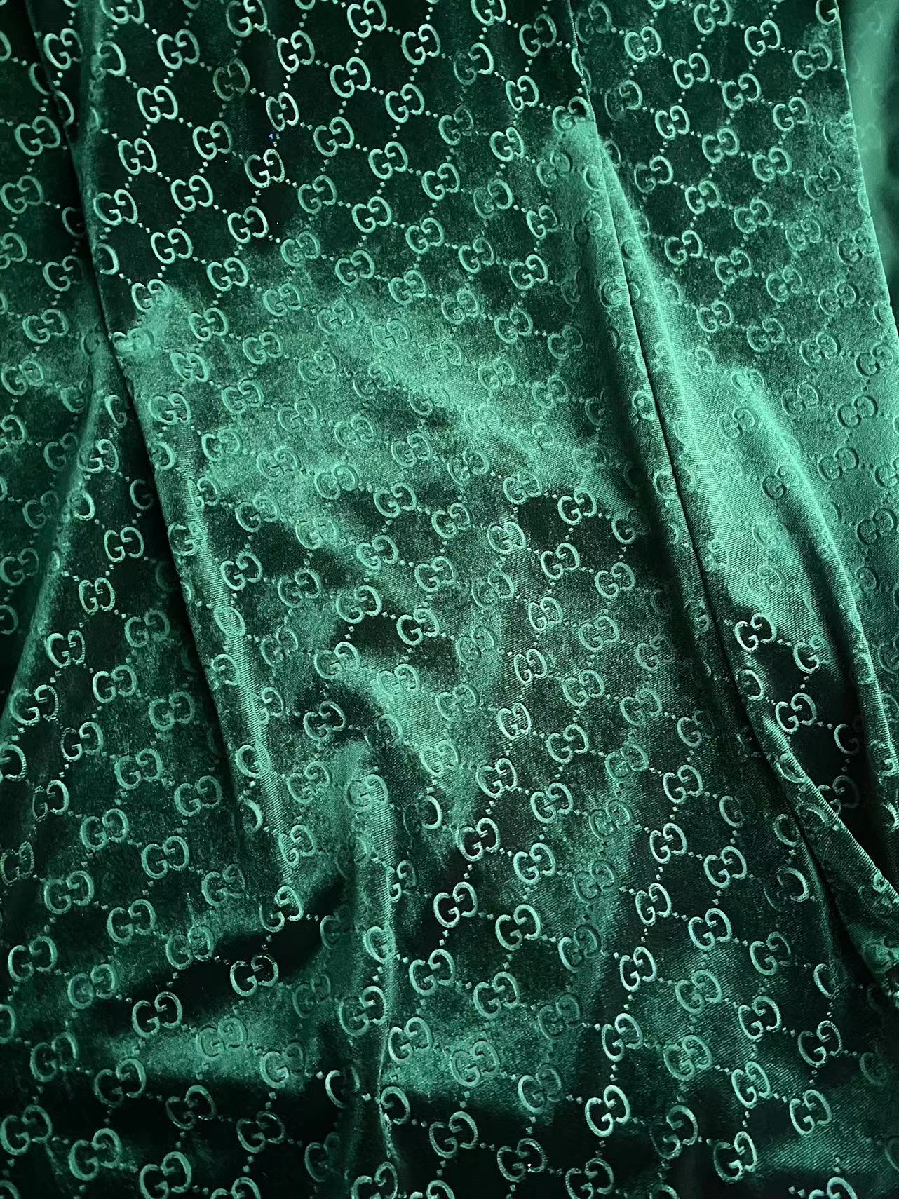 Deep Green Gucci Velvet Fabric