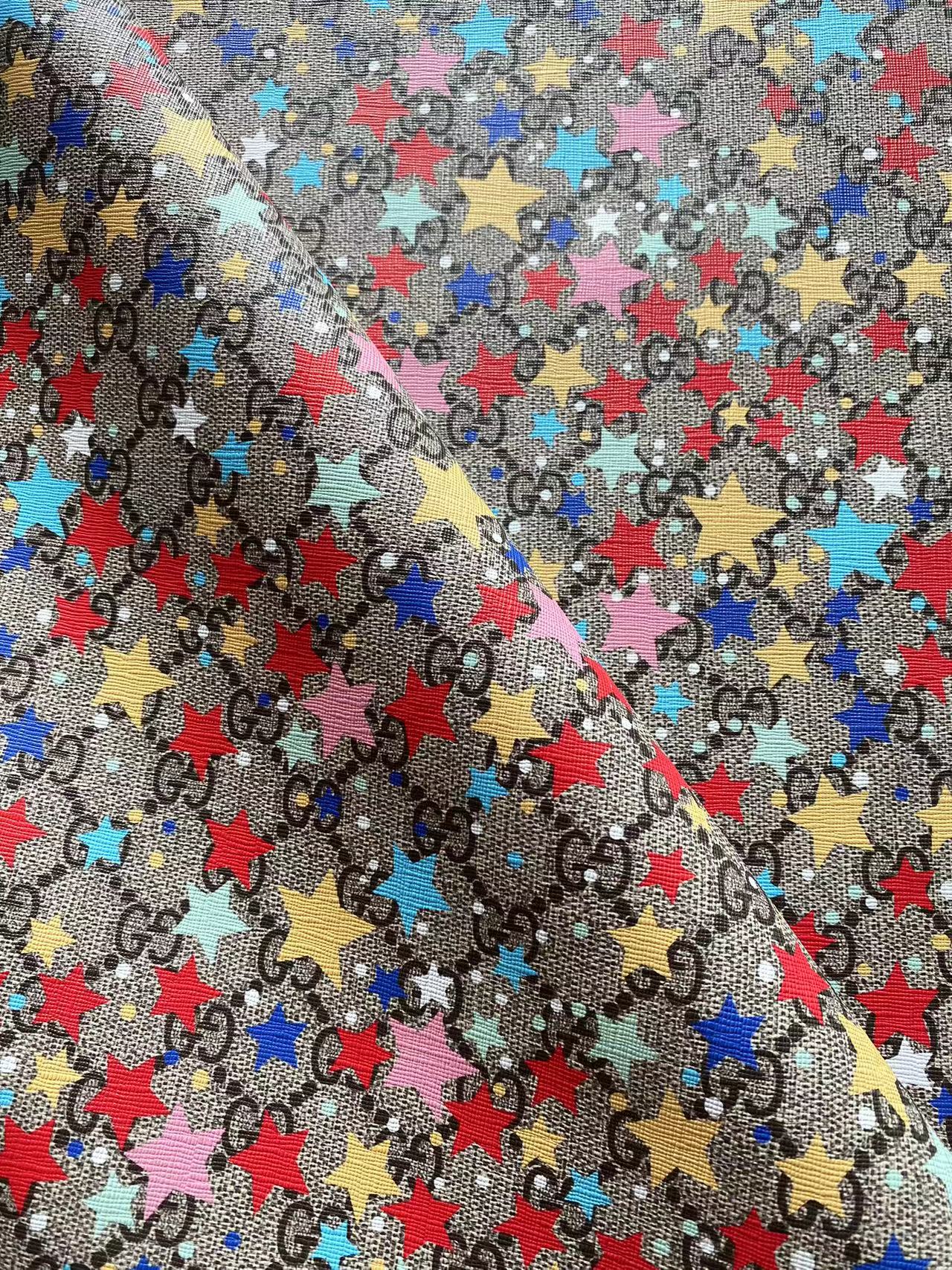 Gucci Star Spark Vinyl Leather for Watch Band DIY Upholstery Home Decor