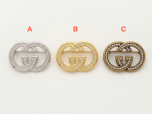 Vintage Gucci Inspired Brooches, Retro Luxury Pins for Women