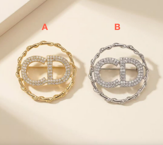 Vintage Dior Inspired Brooches, Retro Luxury Pins for Women