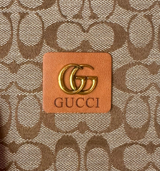 Gucci Vintage Leather Tag Label Patch for Handmade Crafts DIY