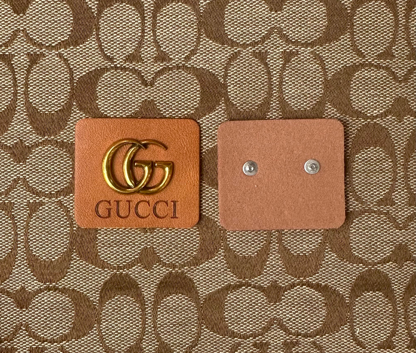 Gucci Vintage Leather Tag Label Patch for Handmade Crafts DIY