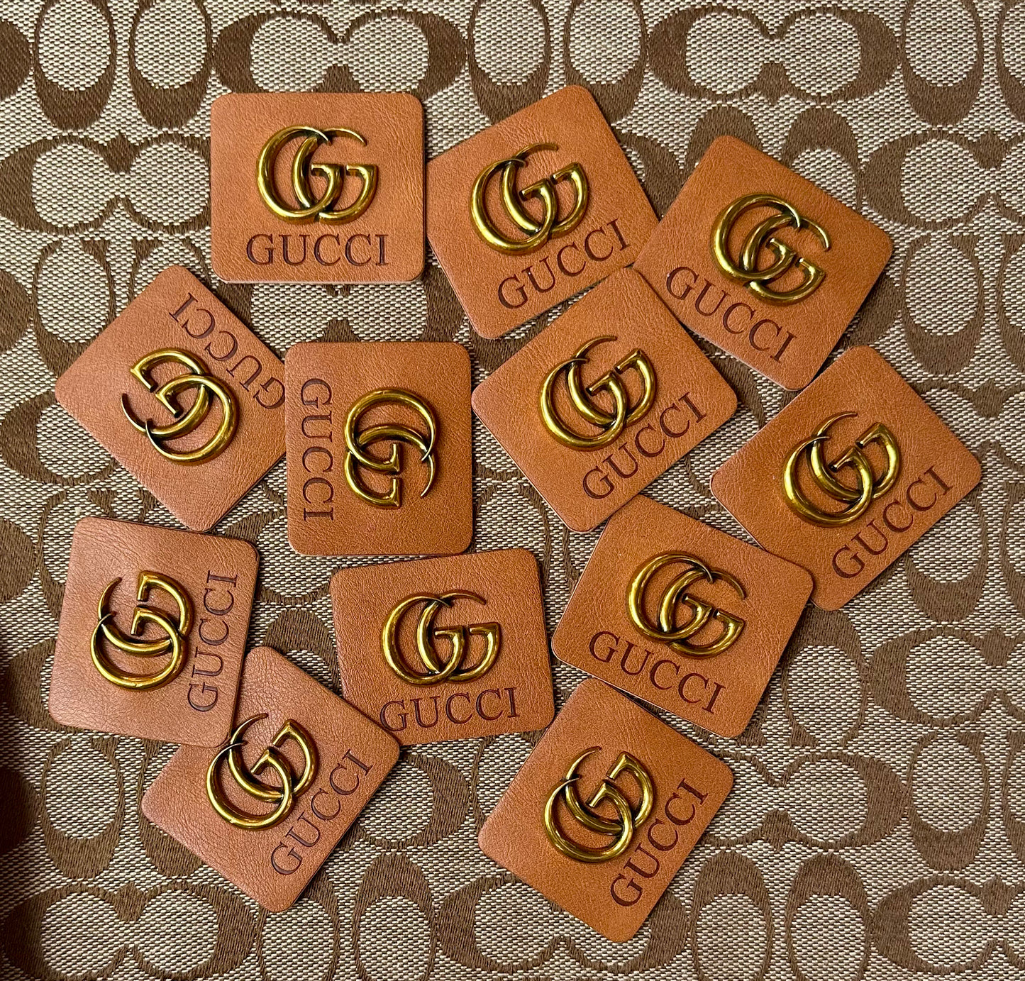 Gucci Vintage Leather Tag Label Patch for Handmade Crafts DIY