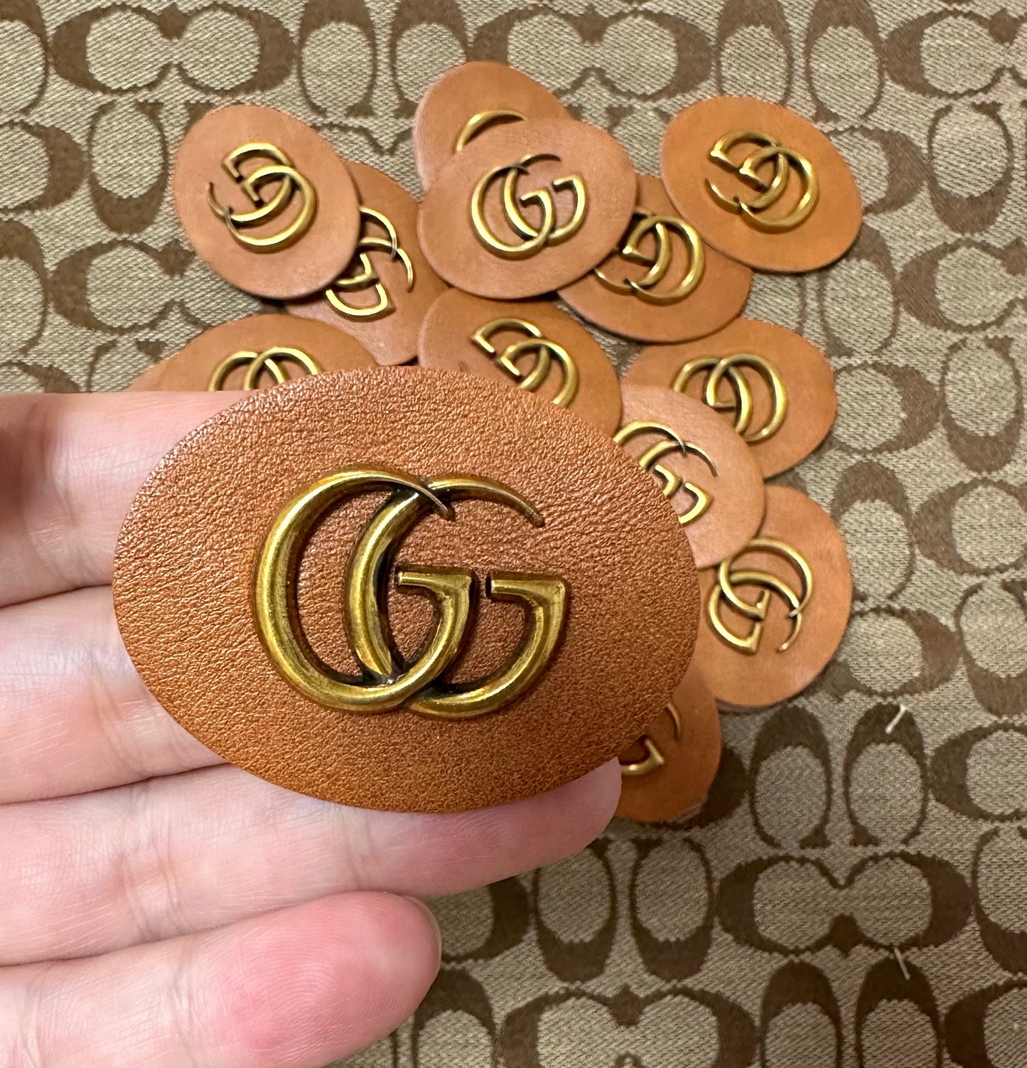 Gucci Vintage Leather Tag Label Patch for Handmade Crafts DIY