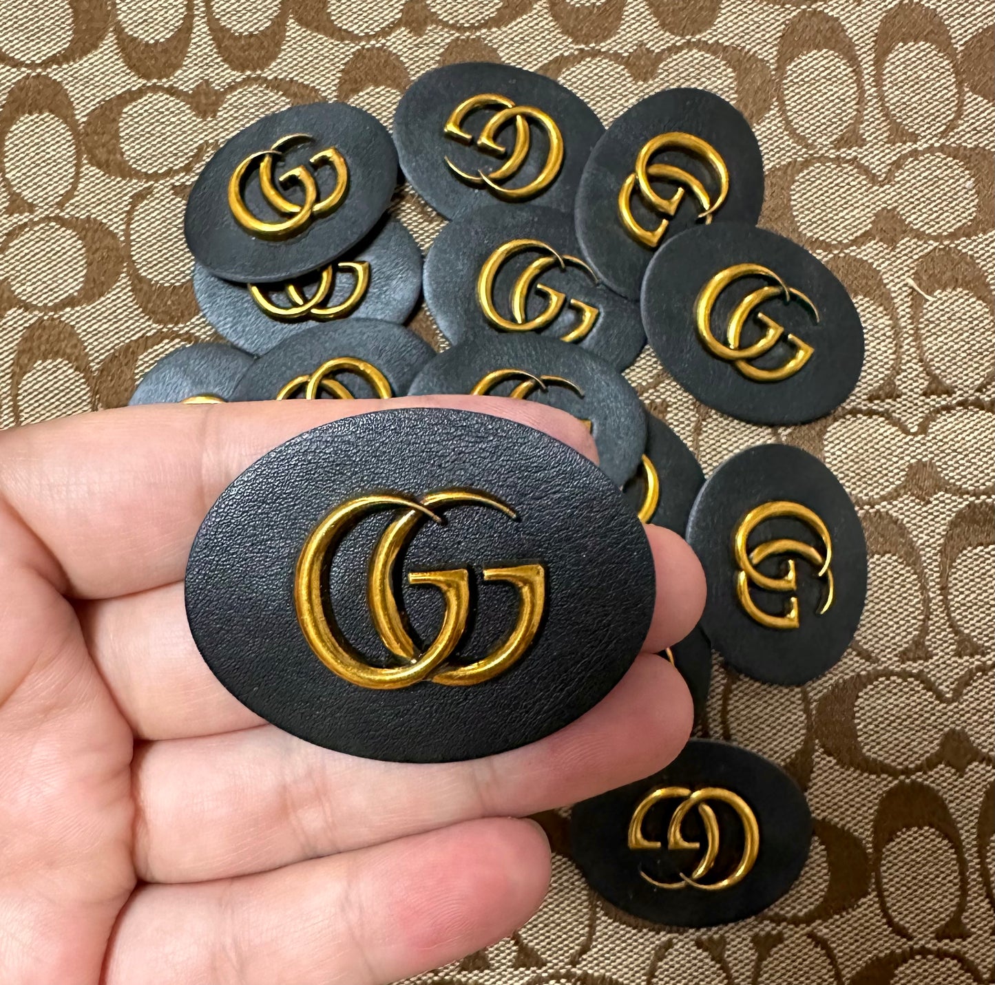 Gucci Vintage Leather Tag Label Patch for Handmade Crafts DIY