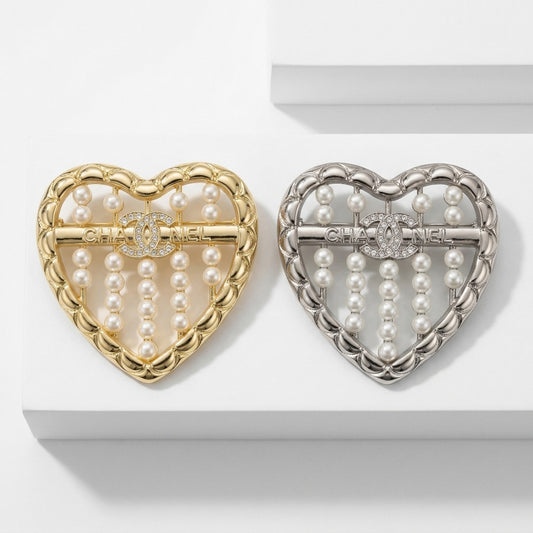 Vintage Chanel-Inspired Brooches, Retro Luxury Pins for Women
