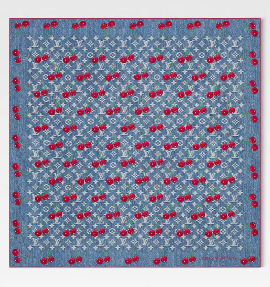 LV Cherry Silk Scarves (90×90cm)