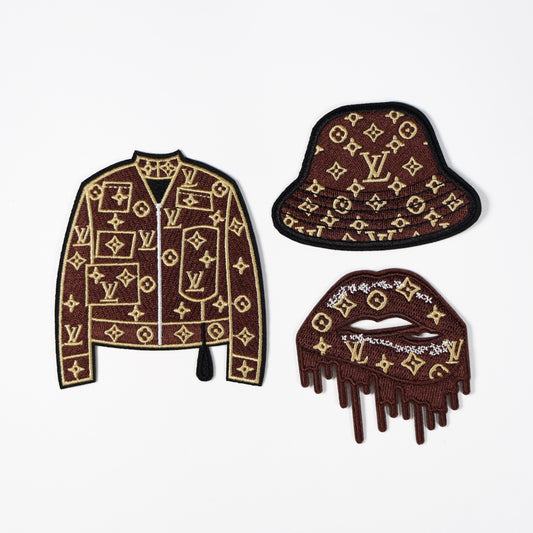 Embroidery LV Patches Custom Clothing Jackets
