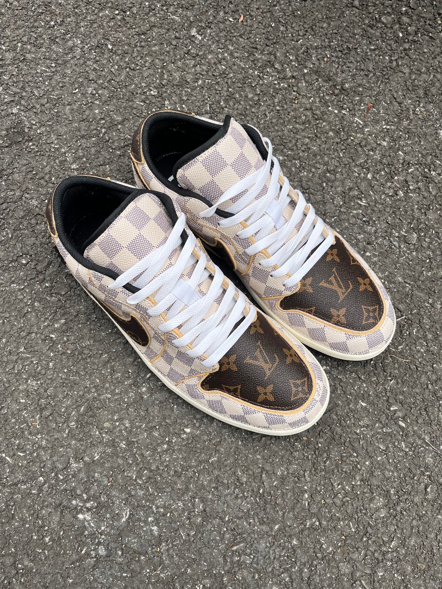 Full LV Leather Jordan Low Custom Sneaker for Man
