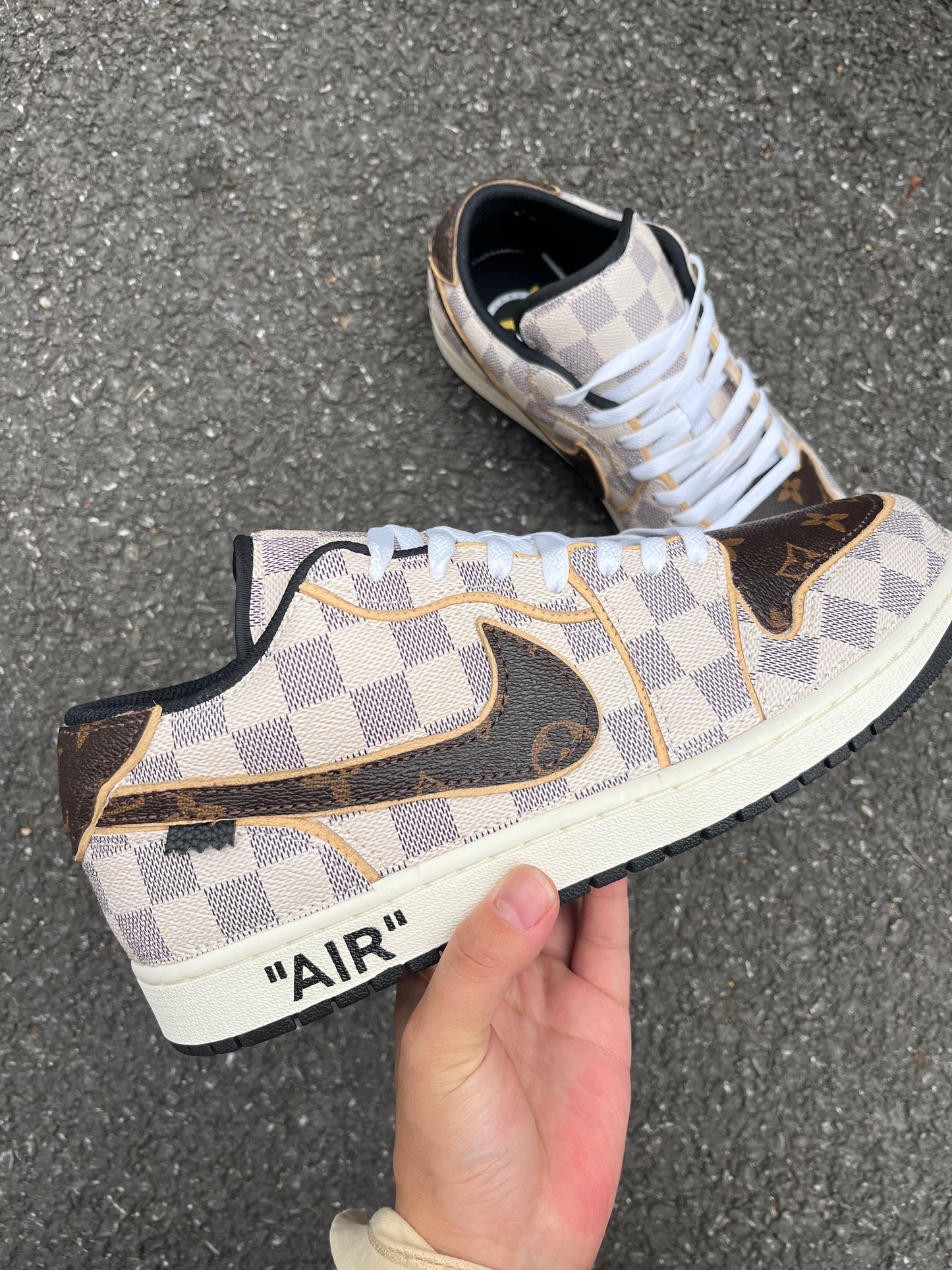 Full LV Leather Jordan Low Custom Sneaker for Man