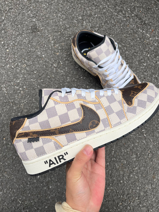 Full LV Leather Jordan Low Custom Sneaker for Man