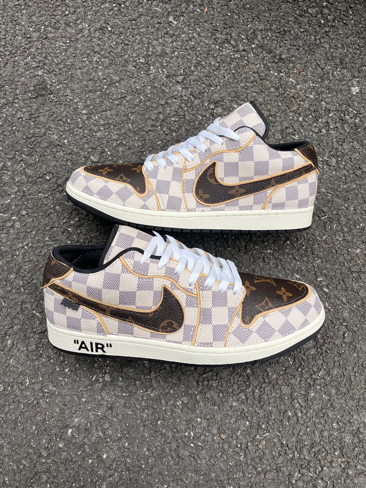 Full LV Leather Jordan Low Custom Sneaker for Man