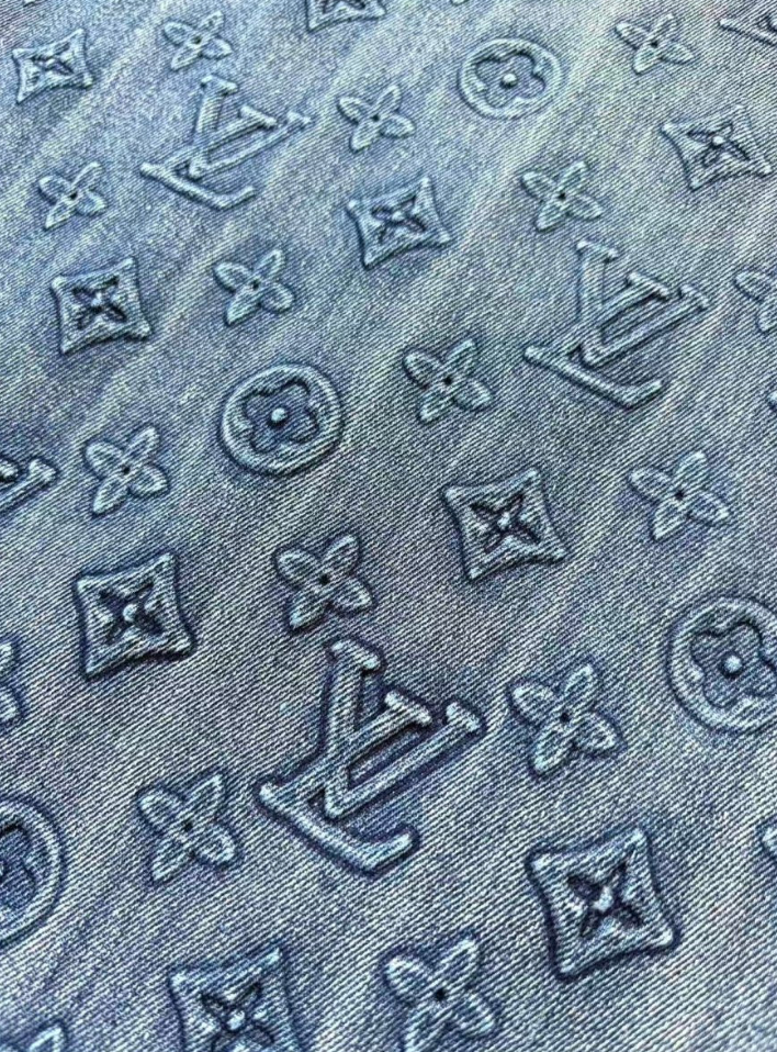 Texture Louis Vuitton LV Denim Fabric Handbag DIY Crafts Project