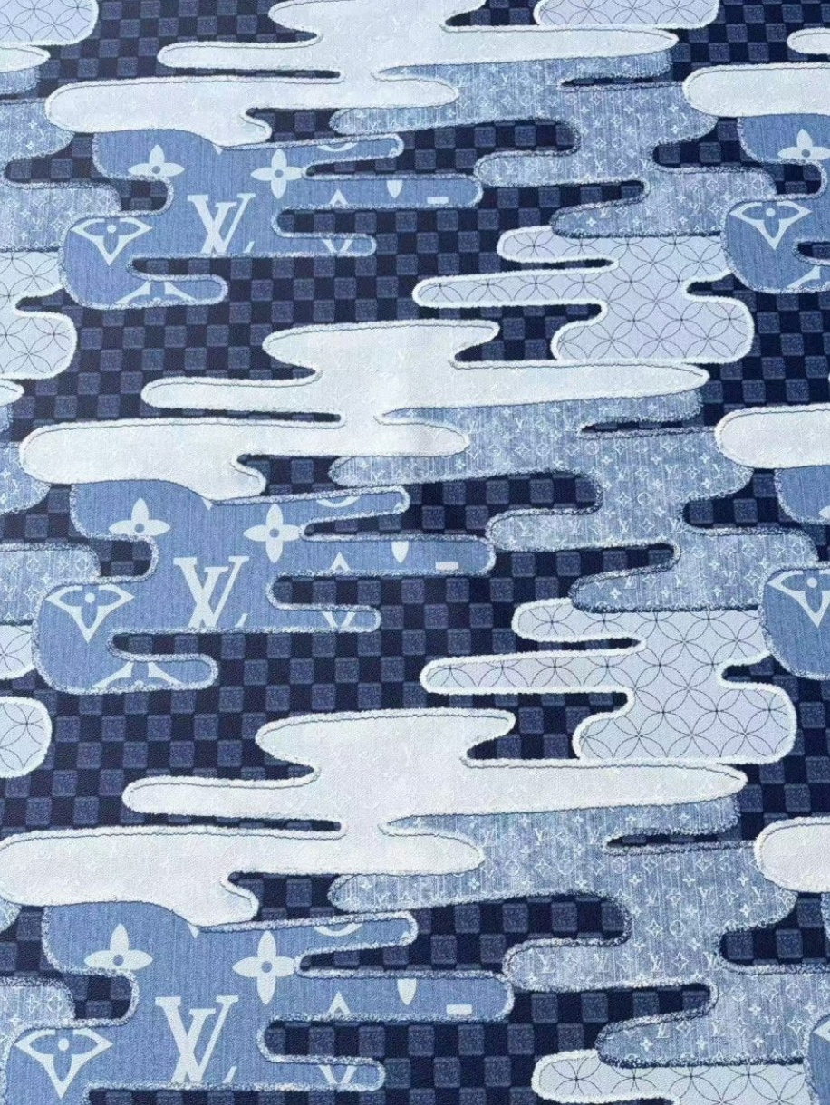 New Denim Looking Louis Vuitton LV Leather for DIY Crafts Handbag