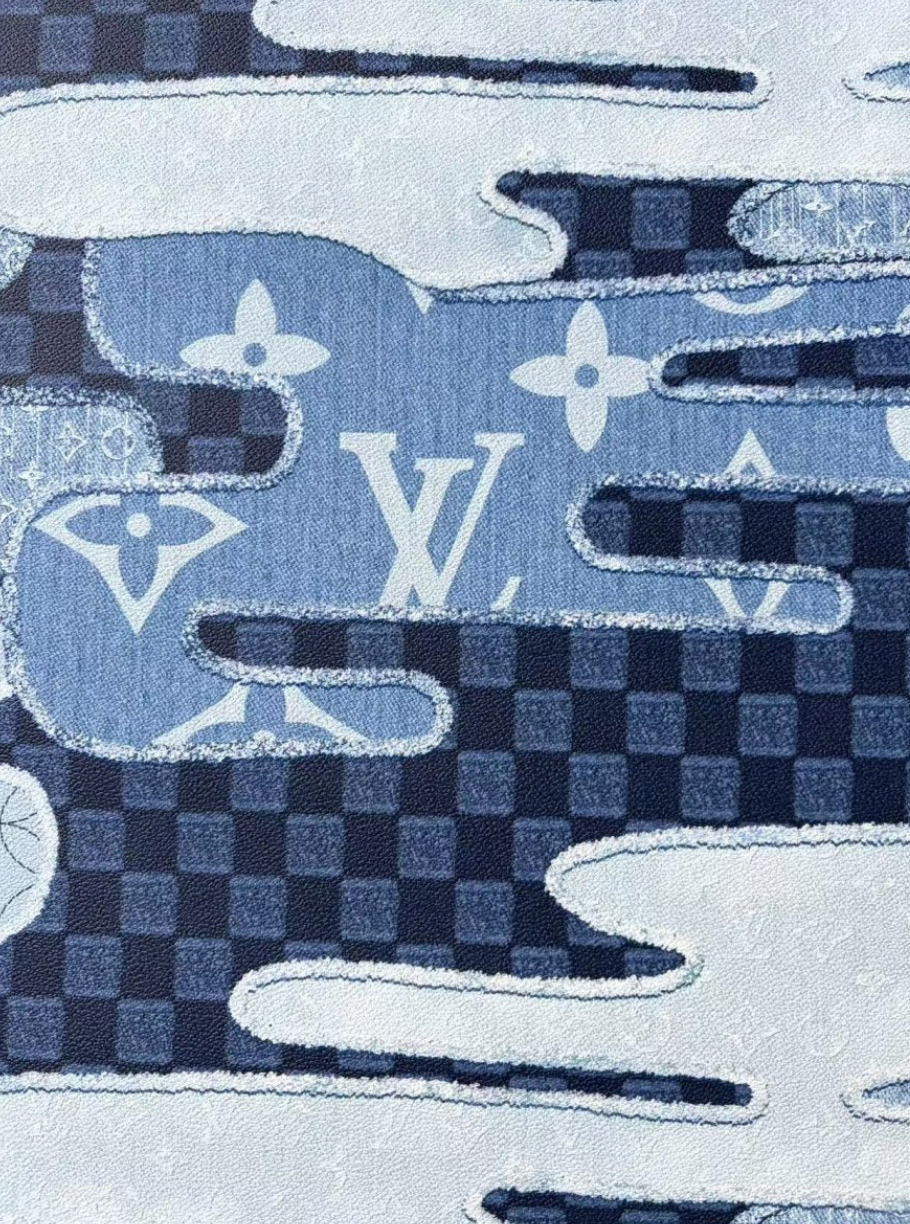 New Denim Looking Louis Vuitton LV Leather for DIY Crafts Handbag