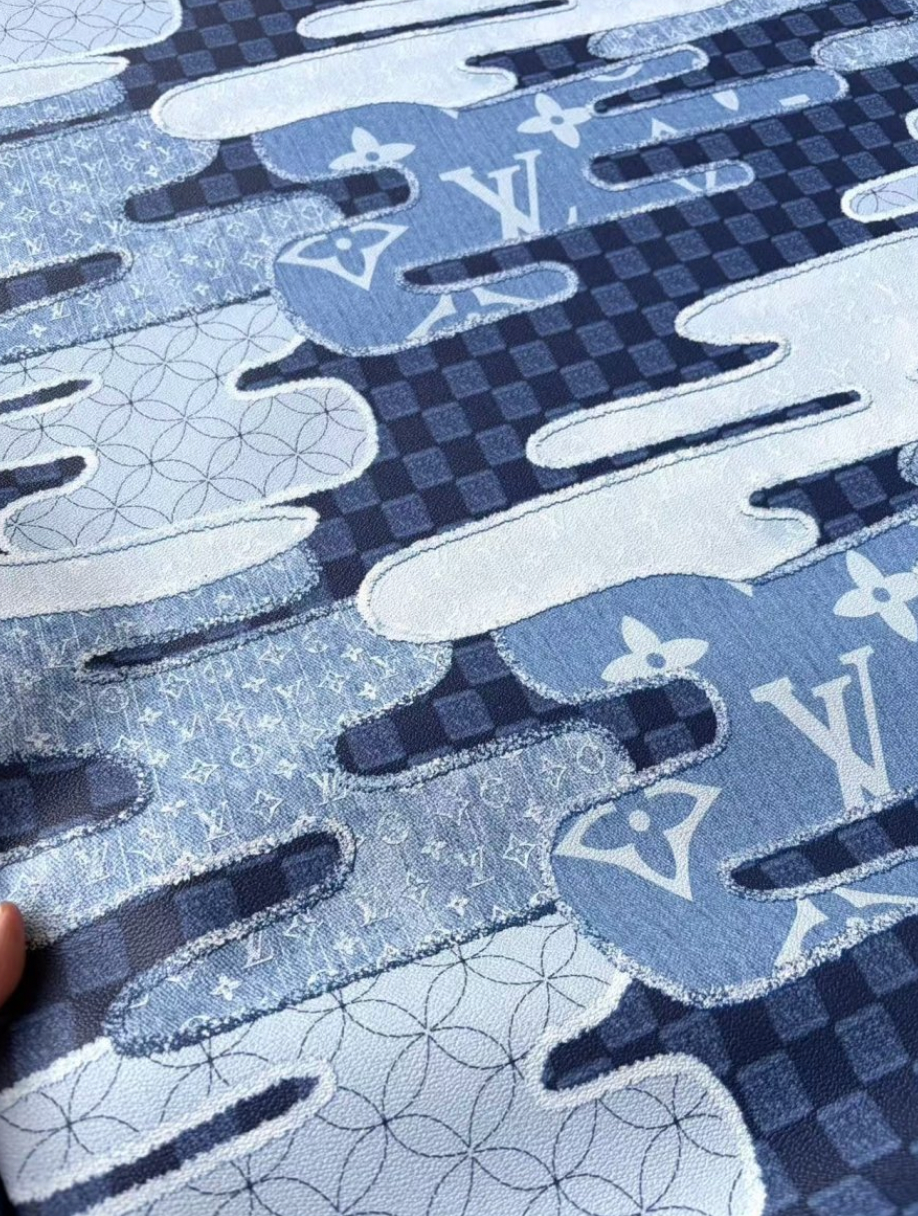 New Denim Looking Louis Vuitton LV Leather for DIY Crafts Handbag