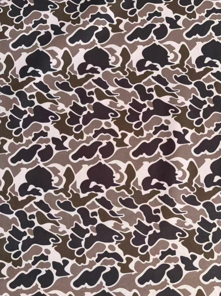 Black Grey Camo Stretchy Suede for DIY Car Headliner Upholstery Projects
