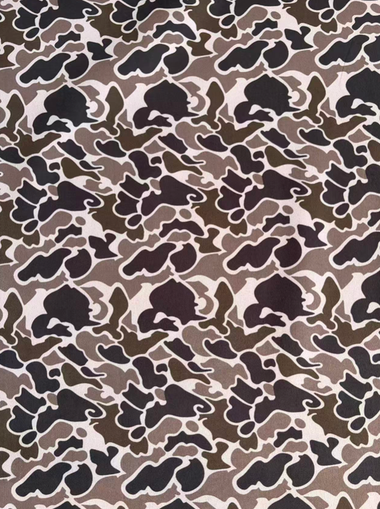 Black Grey Camo Stretchy Suede for DIY Car Headliner Upholstery Projects