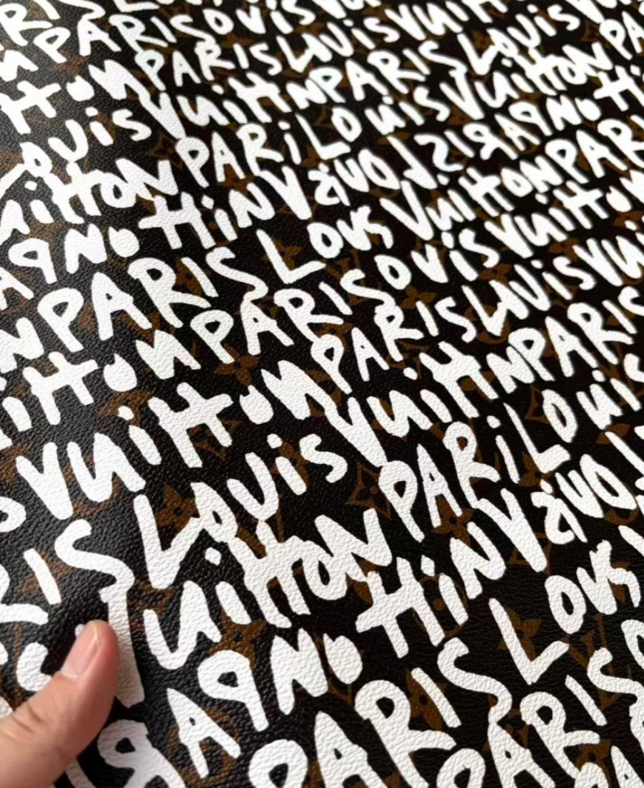 New Louis Vuitton Graffiti Leather Sheet for DIY Bag Repair Custom Sewing