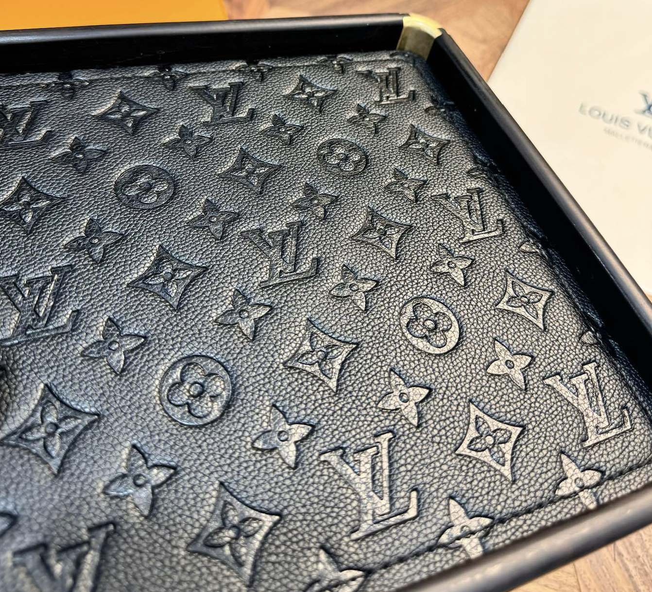 LV Black Wooden Tray