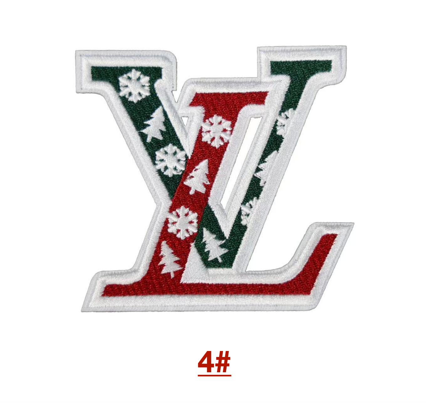 Embroidery LV Patches Custom Clothing Jackets for Christmas Gifts