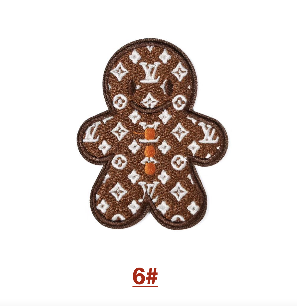 Embroidery LV Patches Custom Clothing Jackets for Christmas Gifts