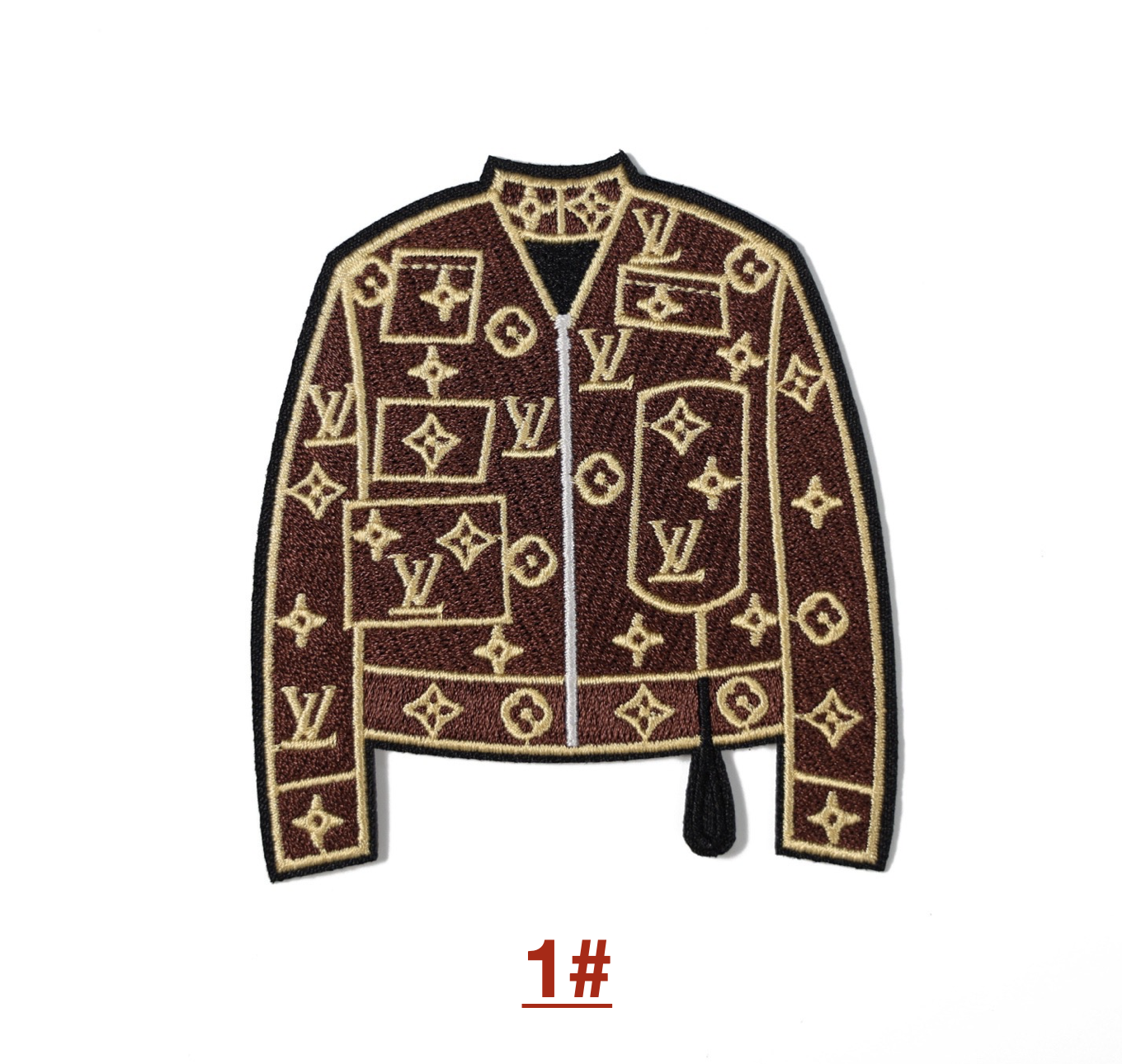 Embroidery LV Patches Custom Clothing Jackets