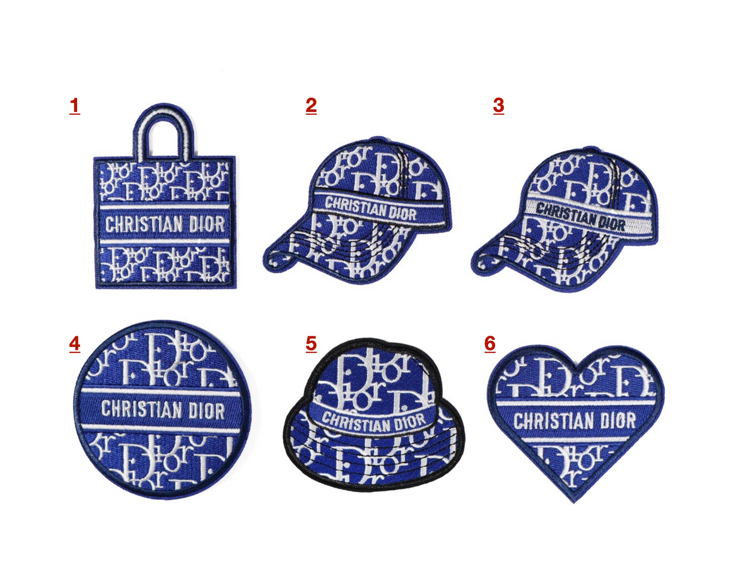 Embroidery Dior Patches Custom Clothing Jackets