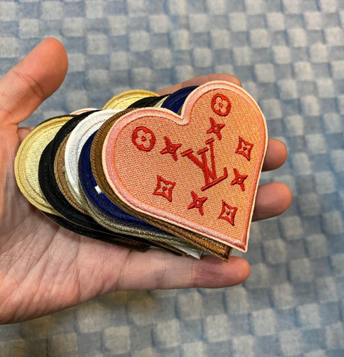 14 Pieces Multi Brand Heart Designer Patches Bundle Sale