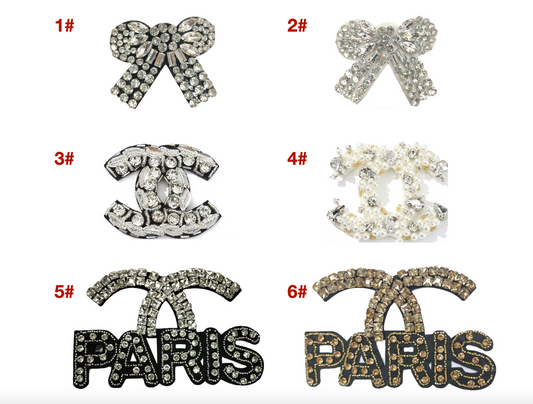 Chanel Rhinestone Patches Beaded Patches Custom Clothing Shoes For Handcraft