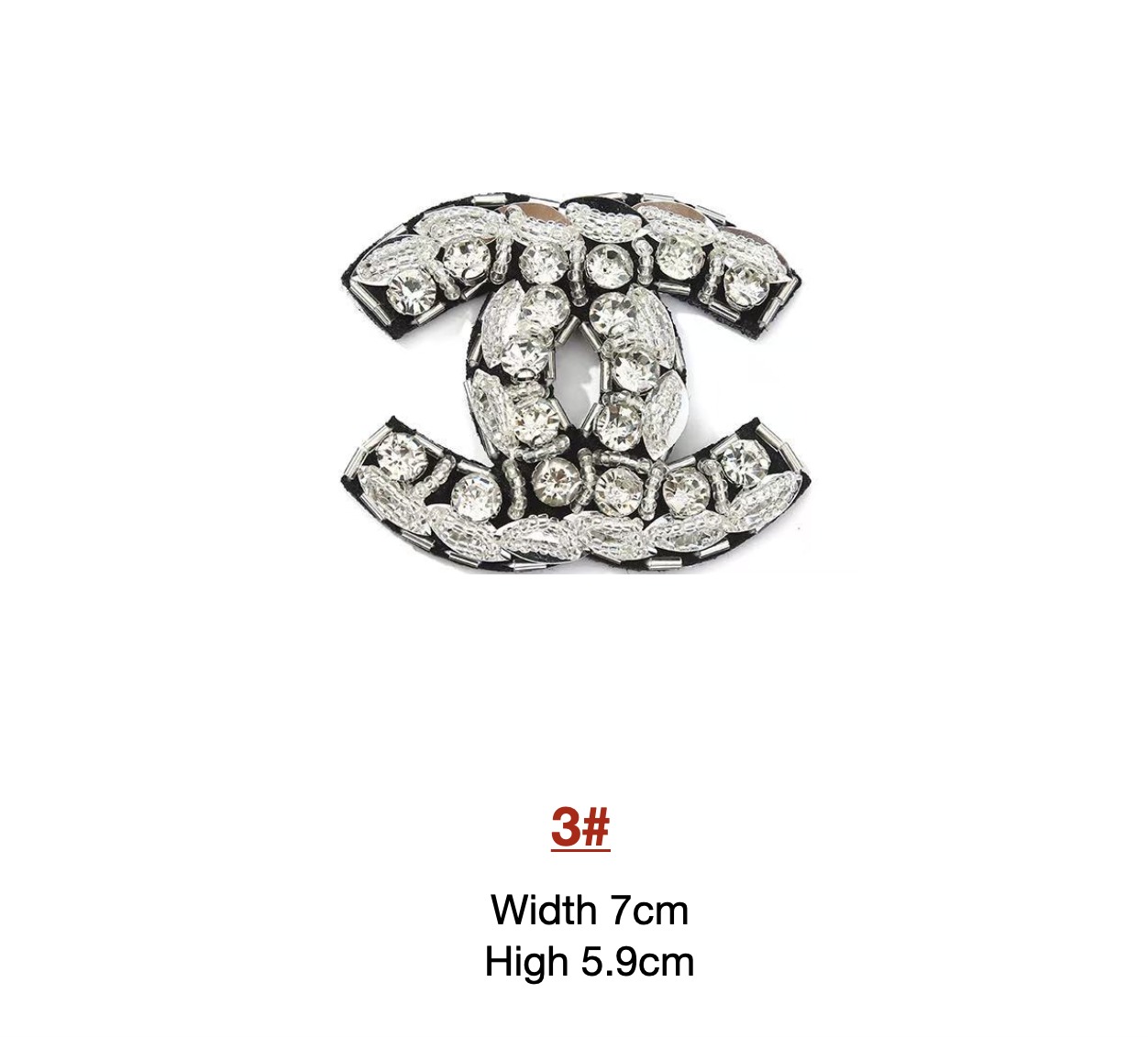 Chanel Rhinestone Patches Beaded Patches Custom Clothing Shoes For Handcraft