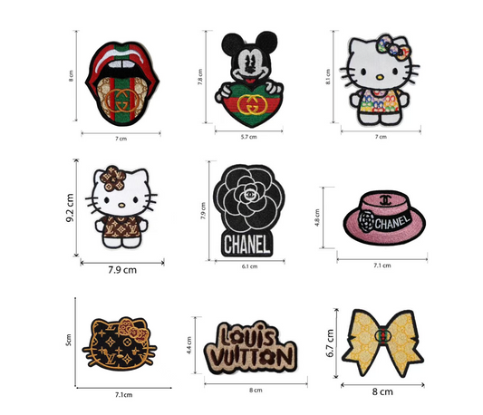 Embroidery LV Chanel Gucci patches Custom Clothing Jackets