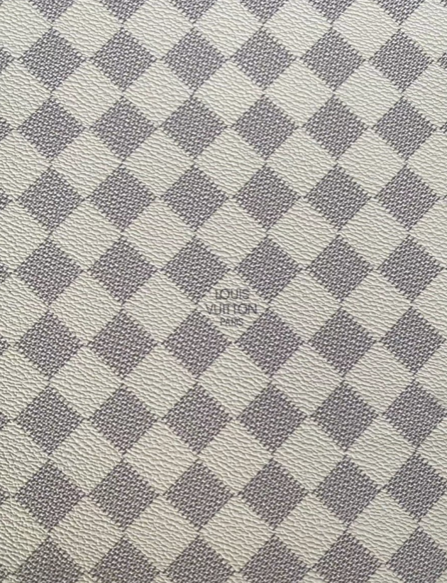 White Damier Louis Vuitton Check Handbag Leather