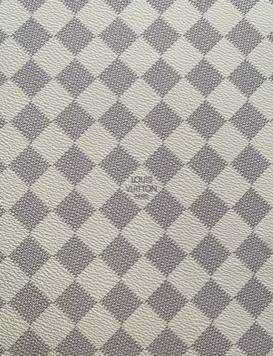 White Damier Louis Vuitton Check Handbag Leather