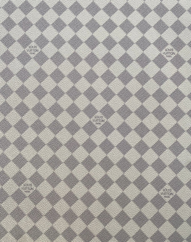 White Damier Louis Vuitton Check Handbag Leather