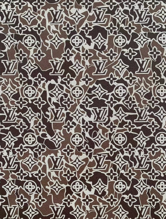 Louis Vuitton Camouflage Leather Sheet Designer Fabric