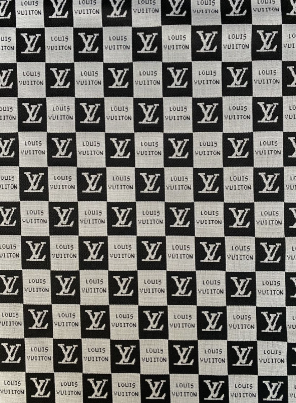 Black Louis Vuitton Knitted Stretchy Fabric for Clothing Bespoke