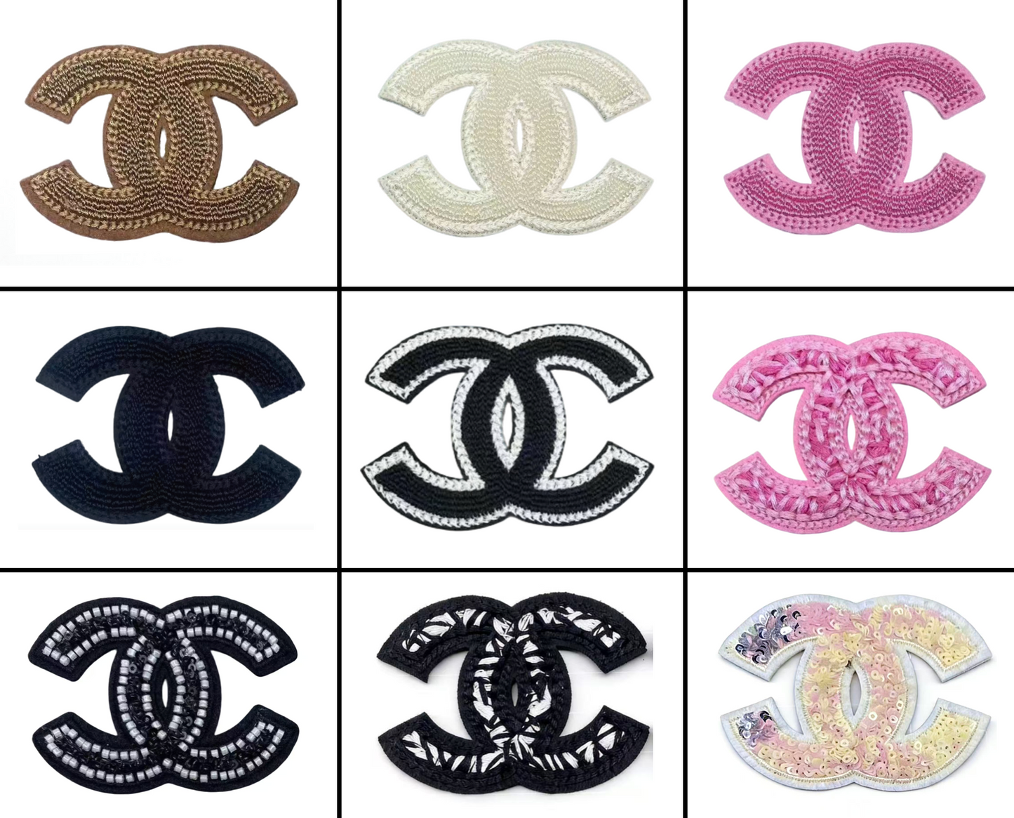 Embroidery Chanel Patches Custom Clothing Jackets