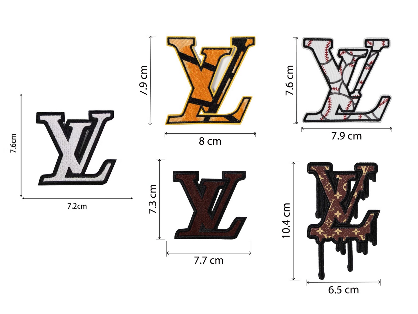 Embroidery LV Patches Custom Clothing Jackets