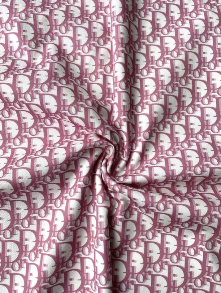 Pink Dior Cotton Sewing Fabric Sold by Yard for Handmade DIY Projects