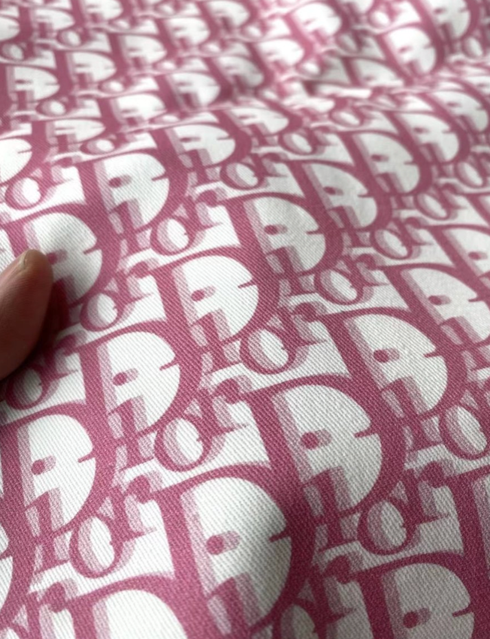 Pink Dior Cotton Sewing Fabric Sold by Yard for Handmade DIY Projects