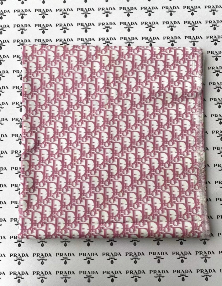 Pink Dior Cotton Sewing Fabric Sold by Yard for Handmade DIY Projects