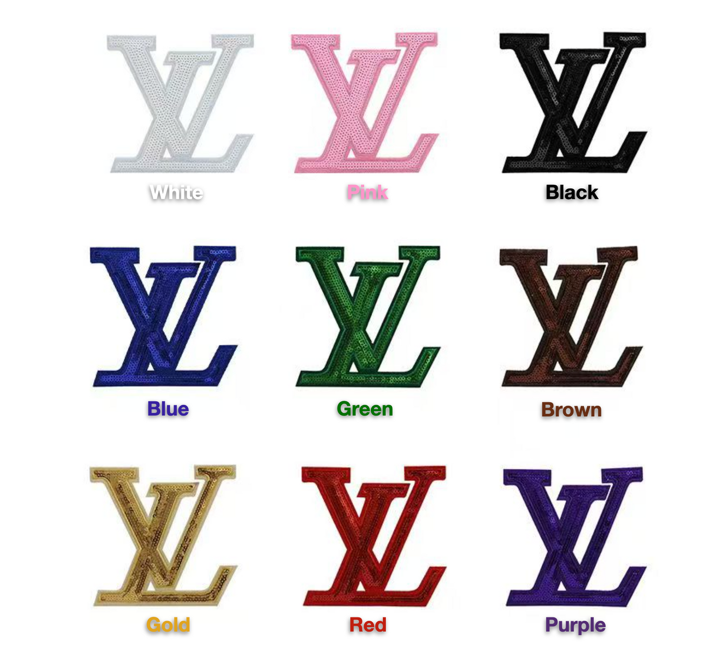 Embroidery LV Patches Custom Clothing Jackets