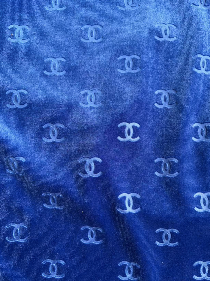 Royal Blue Chanel Velvet for Sneaker DIY Crafts Projetcs