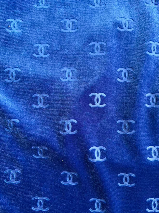 Royal Blue Chanel Velvet for Sneaker DIY Crafts Projetcs